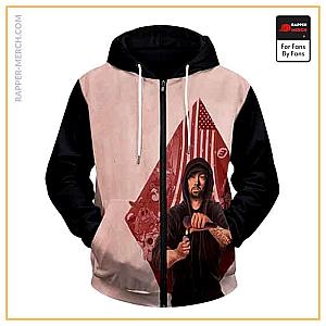 Eminem Zipped Hoodies - Marshall Mathers Bad Meets Evil Art Badass Zip Hoodie Jacket RM0310