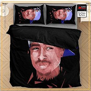 Tupac Shakur Bedding Sets - Tupac Makaveli Thug Minimalist Art Bomb Black Bedding Set RM0310