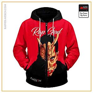 Eminem Zipped Hoodies - Rap God Eminem Iconic Pose Dope Art Zip Up Hoodie Jacket RM0310