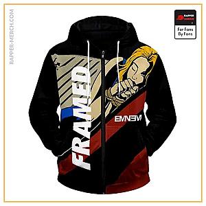 Eminem Zipped Hoodies - Eminem Song Framed Single Cover Dope Zip Up Hoodie Jacket RM0310