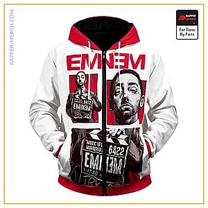 Eminem Zipped Hoodies - Music To Be Murdered By Eminem Art Epic Zip Up Hoodie RM0310