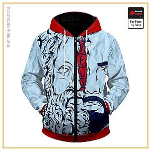 Eminem Zipped Hoodies - Badass Eminem &amp; Zeus Face Artwork Zip Up Hoodie Jacket RM0310