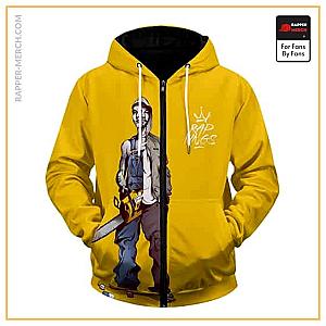 Eminem Zipped Hoodies - Slim Shady Eminem Dope Artwork Yellow Zip Up Hoodie RM0310