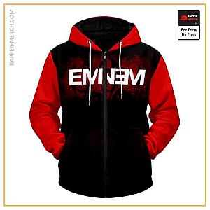 Eminem Zipped Hoodies - Eminem Framed Alter Ego Artwork Epic Zip Up Hoodie RM0310