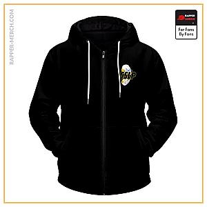 Eminem Zipped Hoodies - SSLP Logo Slim Shady Pill Album Art Black Zip Up Hoodie RM0310