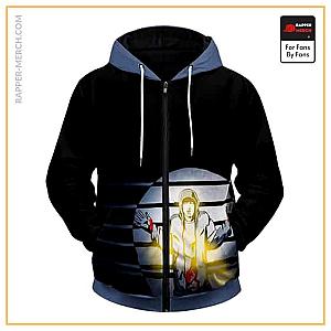 Eminem Zipped Hoodies - Framed Mashall Mathers Eminem Cartoon Art Unique Zip Hoodie RM0310