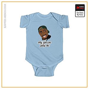 Tupac Shakur Baby Onesies - Only God Can Judge Me 2pac Makaveli Hustlin Baby Bodysuit RM0310