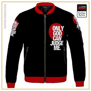 Tupac Shakur Jackets - Only God Can Judge Me Tupac Face Silhouette Bomber Jacket RM0310