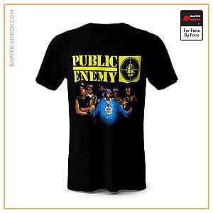 Public Enemy T-shirts - Classic Public Enemy Members Photo Black T-shirt RM0710