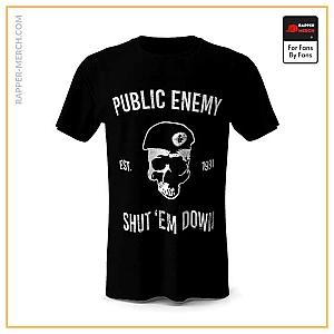 Public Enemy T-shirts - Public Enemy Shut Em Down Skull T-shirt RM0710