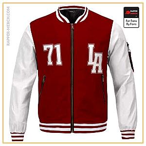 Tupac Shakur Jackets - Awesome Iconic Rapper 2Pac Shakur 71 LA Red Varsity Jacket RM0310