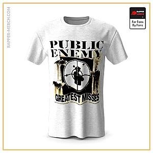 Public Enemy T-shirts - Public Enemy Greatest Misses Logo White Tees RM0710