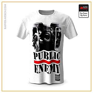 Public Enemy T-shirts - Public Enemy Abstract Artwork White Tees RM0710