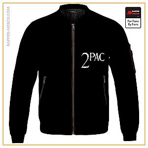 Tupac Shakur Jackets - Tribute to 2Pac Amaru Shakur Portrait Black Bomber Jacket RM0310