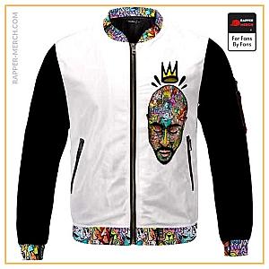 Tupac Shakur Jackets - Crowned 2Pac Makaveli Face Doodle Dope Varsity Jacket RM0310