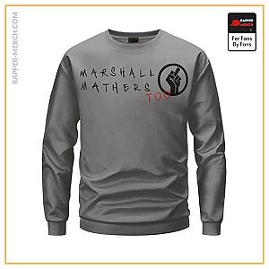 Eminem Sweatshirts - Marshall Mathers Too BLM Parody Logo Gray Sweatshirt RM0310