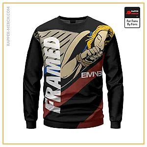 Eminem Sweatshirts - Eminem Song Framed Single Cover Dope Crewneck Sweater RM0310