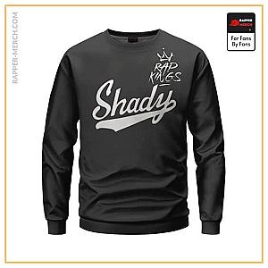 Eminem Sweatshirts - Eminem Shady Records Rap Kings Logo Black Sweatshirt RM0310