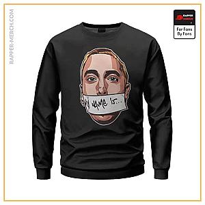 Eminem Sweatshirts - My Name Is Slim Shady Head Cutout Artwork Sweatshirt RM0310