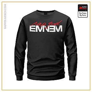 Eminem Sweatshirts - Eminem Rap God Minimalist Lettering Design Crewneck Sweater RM0310