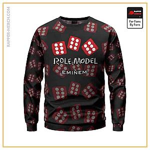 Eminem Sweatshirts - Eminem Role Model Dice Logo Pattern Cool Sweatshirt RM0310