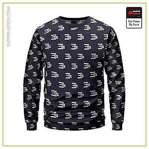 Eminem Sweatshirts - Eminem Music To Be Murdered By Axe Logo Pattern Sweatshirt RM0310