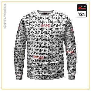 Eminem Sweatshirts - Marshall Mathers Slim Shady Name Pattern Art Sweatshirt RM0310