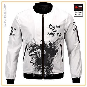 Tupac Shakur Jackets - Only God Can Judge Me Monochrome Art 2Pac Bomber Jacket RM0310