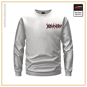 Eminem Sweatshirts - Marshall Mathers Eminem Tattoo Design White Crewneck Sweater RM0310