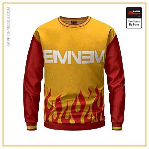 Eminem Sweatshirts - 8 Mile Eminem Flame Pattern Design Dope Crewneck Sweater RM0310