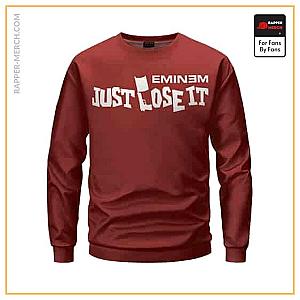 Eminem Sweatshirts - Slim Shady Eminem Just Lose It Stylish Red Sweatshirt RM0310