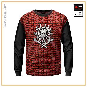 Eminem Sweatshirts - Badass Slim Shady Hockey Mask Eminem Pattern Art Sweater RM0310