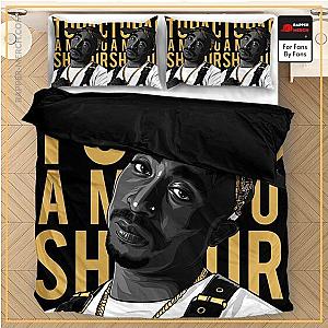 Tupac Shakur Bedding Sets - 2pac Amaru Shakur Thug Life Gold Black Cool Bedding Set RM0310