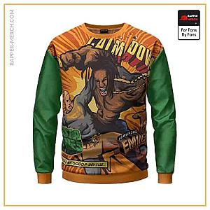 Eminem Sweatshirts - Comic Cover Superman Eminem Busta Rhymes Art Sweater RM0310