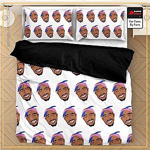 Tupac Shakur Bedding Sets - Tupac Makaveli Cute Bubbly Head Elegant Pattern Bedding Set RM0310