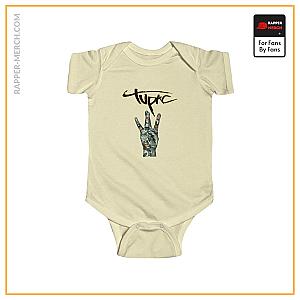 Tupac Shakur Baby Onesies - Rapper Gangsta Famous Tupac Shakur Hand Sign Baby Onesie RM0310