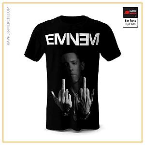 Eminem T-shirts - Badass Slim Shady Eminem Middle Finger T-Shirt RM0310