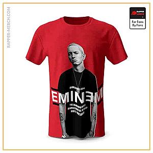 Eminem T-shirts - Marshall Law Eminem Poster Cover Red T-Shirt RM0310