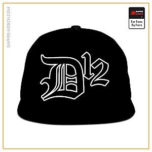 Eminem Caps - Marshall Mathers Eminem D12 Logo Black Snapback Cap RM0310