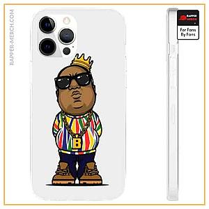 Biggie Smalls Cases - Chibi Biggie Smalls Gold Necklace With Crown iPhone 12 Case RP0310