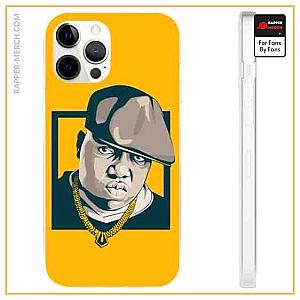 Biggie Smalls Cases - The Notorious Biggie Smalls Vibrant Yellow iPhone 12 Case RP0310