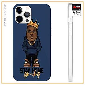 Biggie Smalls Cases - Chibi Biggie Stay Home Life Or Death iPhone 12 Fitted Cover RP0310