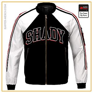 Eminem Jackets - Hip-Hop Rap Icon Slim Shady Black &amp; White Varsity Jacket RM0310