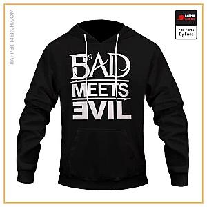 Eminem Hoodies - Bad Meets Evil Logo Hip-Hop Duo Eminem &amp; Royce Da 5’9 Hoodie RM0310