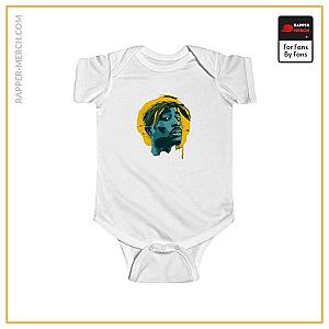 Tupac Shakur Baby Onesies - Vibrant 2Pac Makaveli Rising Sun Portrait Baby Bodysuit RM0310