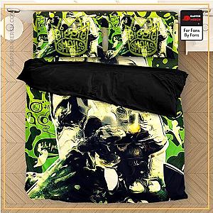 Biggie Smalls Bedding Sets - Biggie Smalls Smoking Weed Scribble Art Green Bedclothes RP0310