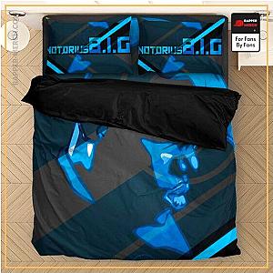 Biggie Smalls Bedding Sets - East Coast Notorious B.I.G. Blue Silhouette Bedclothes RP0310