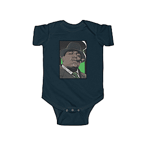 Biggie Smalls Baby Onesies - Badass Biggie Smalls Smoking Portrait Cool Newborn Bodysuit RP0310