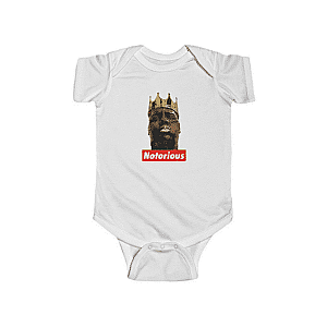 Biggie Smalls Baby Onesies - Brooklyn Rapper The Notorious BIG Art Dope Baby Bodysuit RP0310