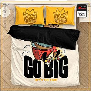 Biggie Smalls Bedding Sets - Biggie Riding Skateboard Go Big Sky’s The Limit Bed Linen RP0310